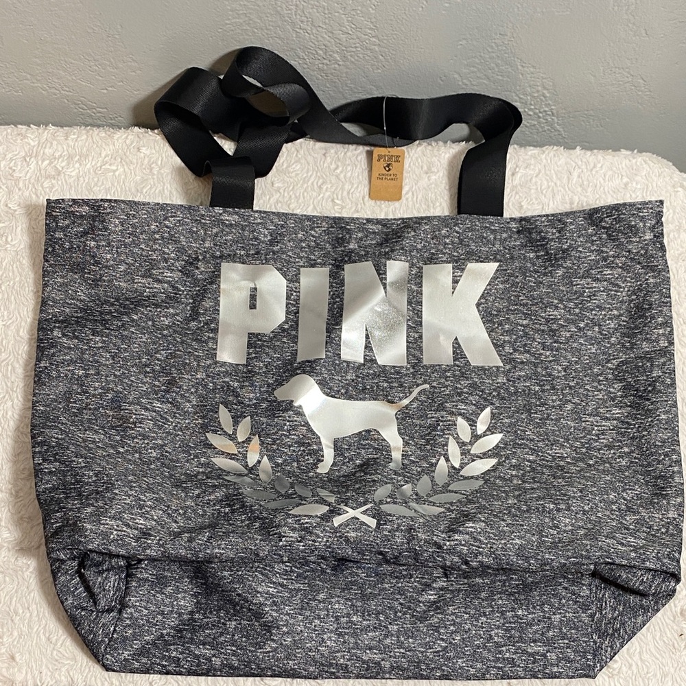 PINK Victoria's Secret Heather Gray Tote NWT
